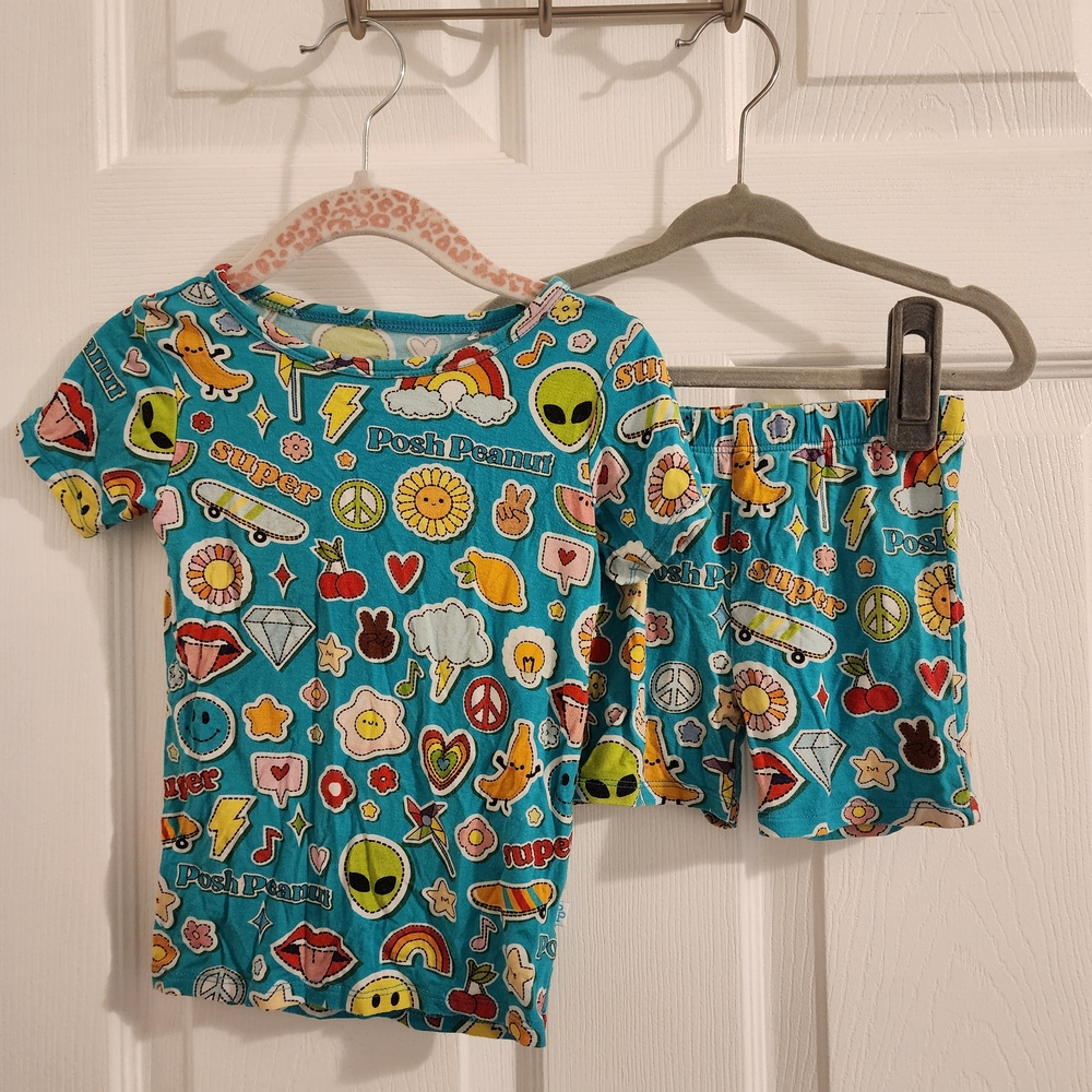 Posh Peanut Blue Pajama Sets Vibrant and Comfortable